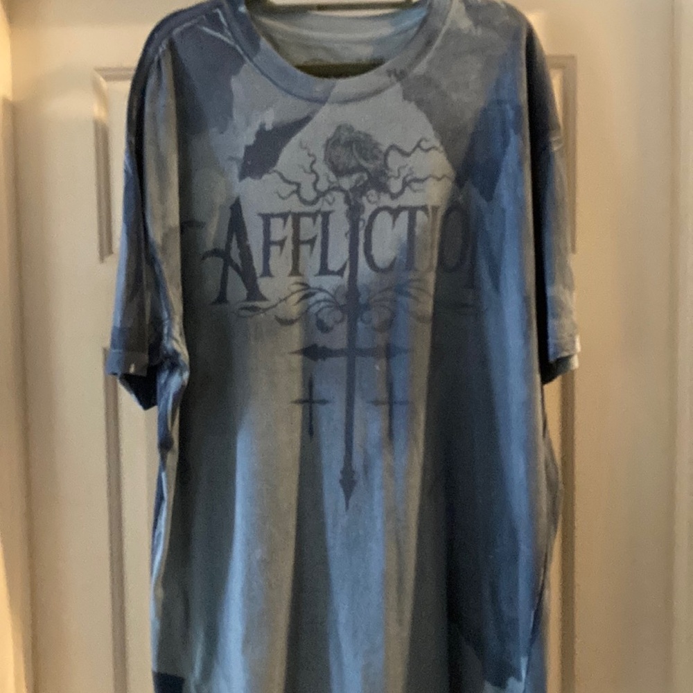 Affliction Blue Graphic Men's Shirt NEW!